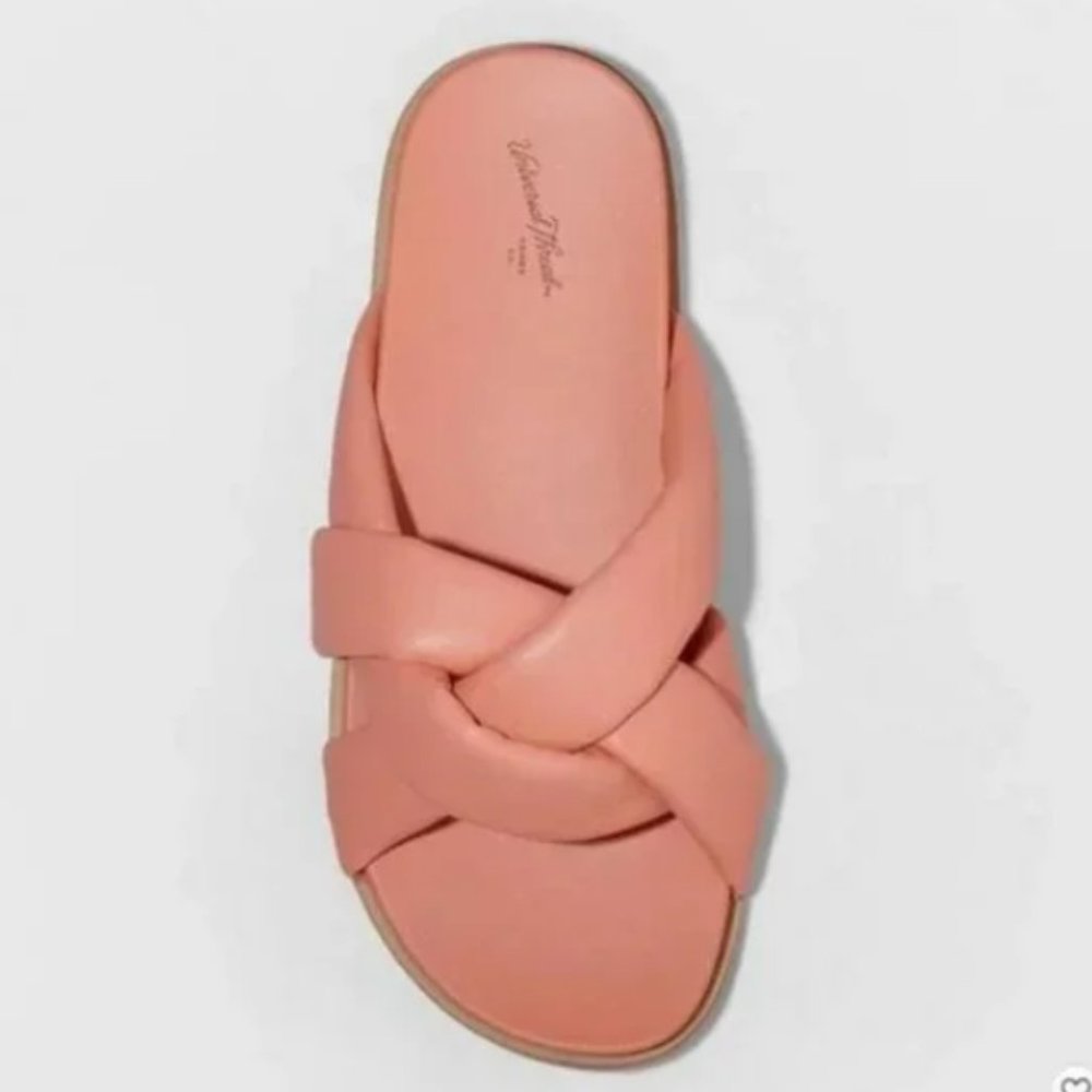 Women's Cosette Padded Slide Sandals - Universal Thread™ Coral 9 - Picture 3 of 8